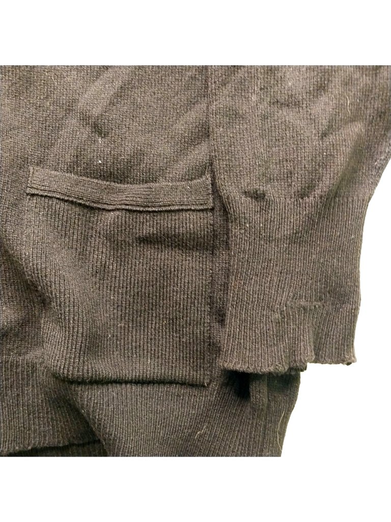 Vintage Harrods Black Knit Cardigan Sweater With Front Pockets Button Closure — image 3 of 4